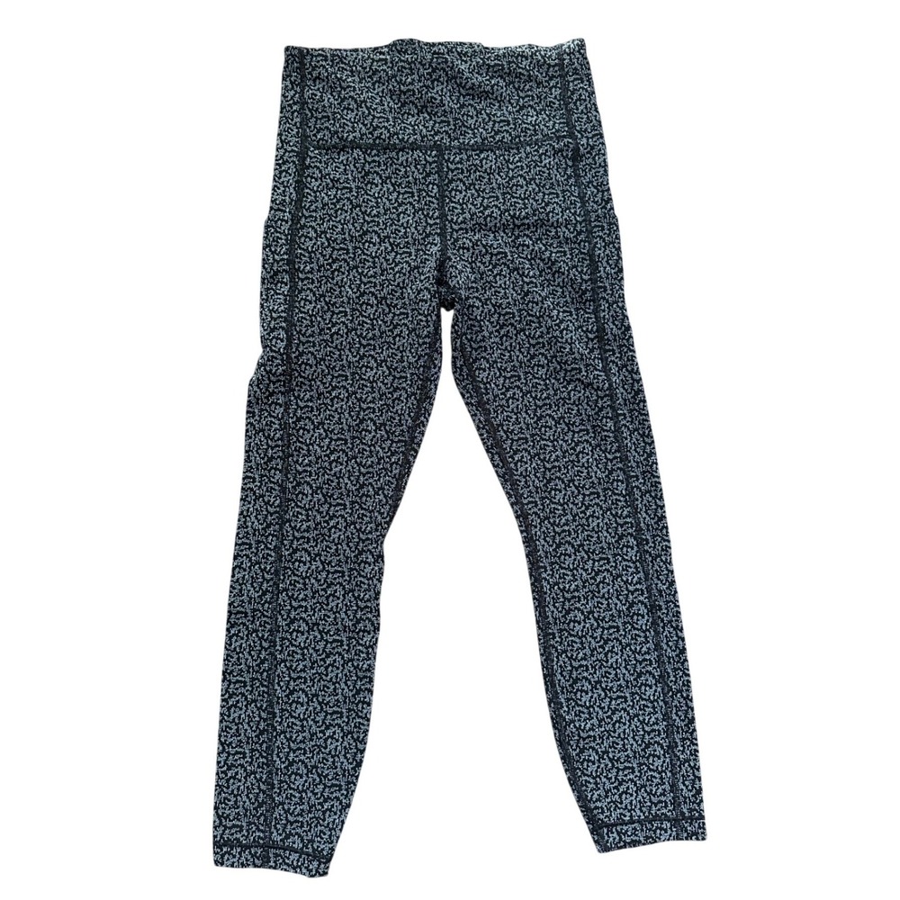 Athleta Black and White Ultimate Stash Pocket Textured 7/8 Tight Size Small